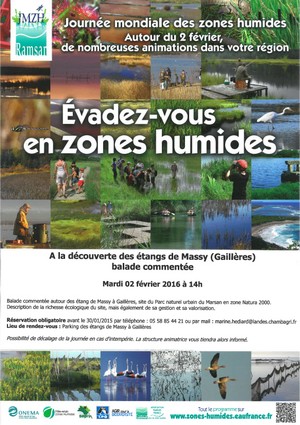 image : affiche journées mondiale des zones humides - Parc naturel urbain