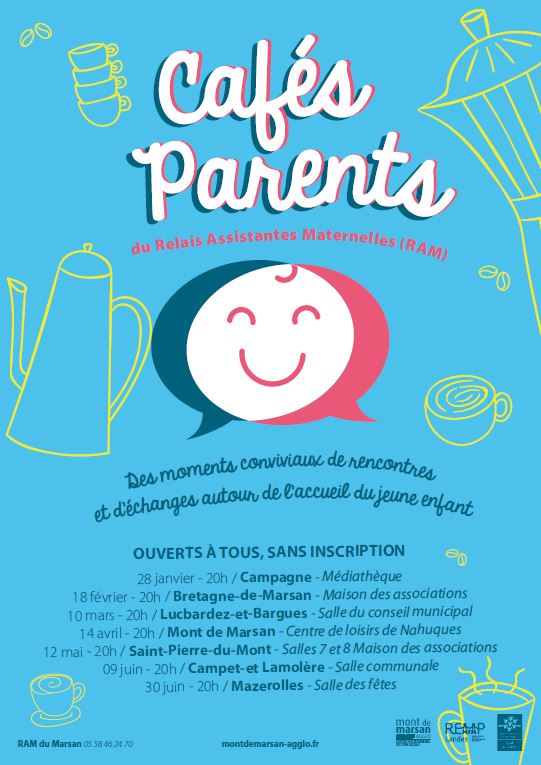 image : Affiche Cafés Parents du Relais Assistantes Maternelles - Cias du Marsan