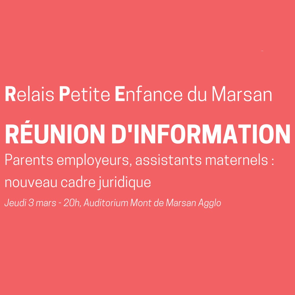 image : Bandeau Réunion Information Relais Petite Enfance du Marsan - 3 mars 2022