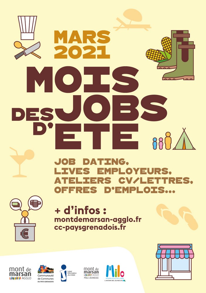 image : Affiche mois Job dÉté 2021 - Mont de Marsan Agglo