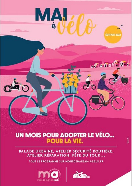 image : Couverture dépliant mai à vélo 2023 - Mont de Marsan agglo