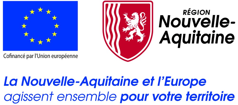 image : Logo Drapeau européen et Région Nouvelle-Aquitaine