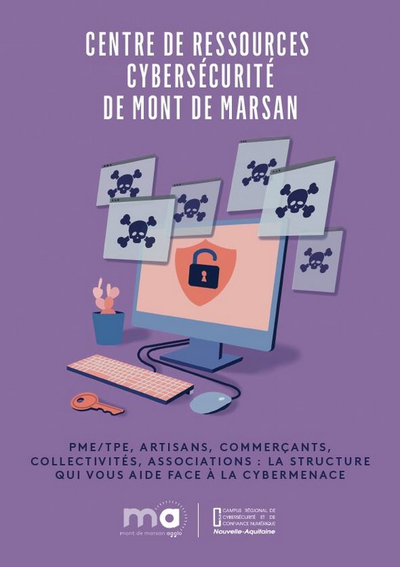 image : Visuel du flyer du Centre de ressources Cybersécurité de Mont de Marsan