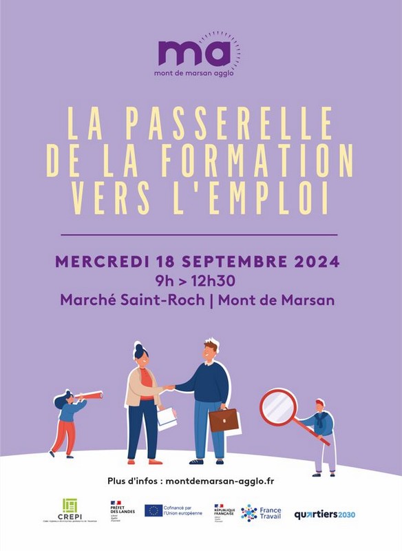 image : Affiche La passerelle de la formation vers lemploi - 18 septembre - Mont de Marsan